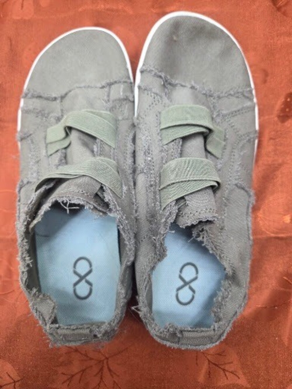 Women's Barefoot Canvas Slip-On Sneakers, Wide Toe Box & Zero Drop, Olive Green,